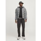Jack & Jones Gri Erkek Mont 12239020_JCOELEMENTS PU PUFFER