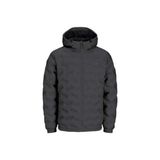 Jack & Jones Gri Erkek Mont 12250429 Quılted Jacket Asphalt Renkli Kapüşonlu Günlük Mont - XL