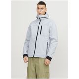 Jack & Jones Gri Erkek Mont JCOPRIME EMBROIDERY SOFTSHELL