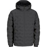 Jack & Jones Gri Erkek Quılted Jacket Smu Regular Model Kapüşonlu Günlük Mont - Asphalt