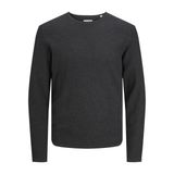 Jack & Jones Gri Melanj Basic Kazak, 2XL, 12258407, Dark Grey Melange, Erkek