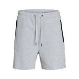 Jack & Jones Gri Normal Bel Sweat Şort, L, 12273304, Light Grey Melange, Erkek
