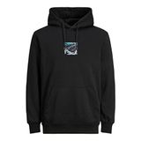 Jack & Jones Hiking Kapüşonlu Sweatshirt, Siyah, Erkek, XL