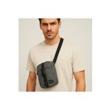 Jack & Jones Jacashford New Asphalt Gri Küçük Çapraz Omuz Çantası 12233477