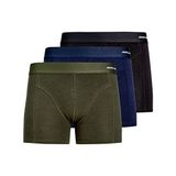 JACK & JONES JACBASIC BAMBOO TRUNKS 3 PACK NOOS Erkek Boxer, Koyu Yeşil, L