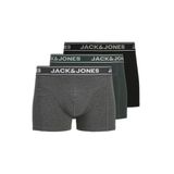 JACK & JONES JACBLACK FRIDAY TRUNKS 3 PACK Erkek Boxer Dark Grey Melange Pack:Forest river - Black L