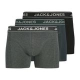 JACK & JONES JACBLACK FRIDAY TRUNKS 3 PACK Erkek Boxer Dark Grey Melange Pack:Forest river - Black M