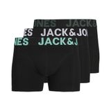 JACK & JONES JACELIAS SOLID TRUNKS 3 PACK Erkek Boxer Black Pack:Black - Black S