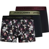 Jack & Jones JacFlower Desenli Mıcrofiber Boxer 3'lü Paket Erkek - XL - Renkli