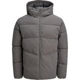 Jack & Jones Jack& Jones 12283517 Antrasit Puffer Mont Erkekler için Kapüşonlu ve Soğuk Geçirmez Tasarım - XL