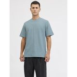 Jack & Jones Jack Jones Blaleo Structure Regular Fit Erkek Tişört 12294823 - Mavi