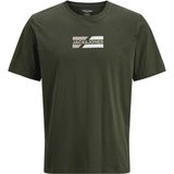 Jack & Jones Jack Jones Corp Erkek Tişört Kısa Kollu Grafik Desenli Günlük Stil Yeşil Pamuk-Polyester - XS