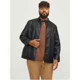 Jack & Jones Jack Jones Dylan Clean Pu Büyük Beden Erkek Ceket 12264095 - Siyah - 7XL