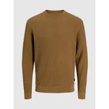 Jack & Jones Jack Jones Erkek Desenli Örgü Kazak 12283381 - Kahve - 2XL