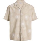 Jack & Jones Jack Jones Erkek Desenli Yazlık Kısa Kollu Gömlek 12290408 - Beyaz