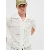 Jack & Jones Jack Jones Erkek Kısa Kollu Desenli Gömlek 12285419 - Beyaz