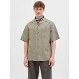 Jack & Jones Jack Jones Erkek Kısa Kollu Pamuklu Vizkon Gömelk 12278763 - Yeşil