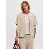Jack & Jones Jack Jones Erkek Rahat Kesim Pamuklu Gömlek 12289457 - Bej - 2XL
