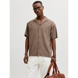Jack & Jones Jack Jones Erkek Rahat Kesim Pamuklu Gömlek 12289457 - Kahverengi - 2XL