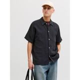 Jack & Jones Jack Jones Erkek Rakat Kesim Kısa Kollu Gömlek 12291812 - Siyah
