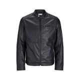 Jack & Jones Jack Jones Erkek Siyah Renk Bıker Deri Ceket 12261196 Siyah