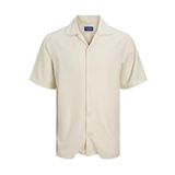 Jack & Jones JACK JONES Kısa Kollu Viskon Gömlek, L, 12271115, Antique White, Erkek