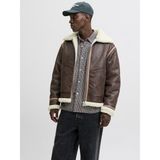 Jack & Jones Jack Jones Lıverpool Avıator Suni Deri Erkek Ceket 12282948 - Kahve - M