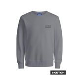 Jack & Jones Jack Jones Logo Bisiklet Yaka Relax Fit Erkek Sweat 12290659