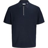 Jack & Jones Jack Jones Max Relax Fit Tiriko Knıt Polo Yaka Erkek Tişört 12288544 - Lacivert - XL
