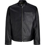 Jack & Jones Jack Jones Norrebro Erkek Siyah Deri Ceket 12301595 - M - Dropsuz