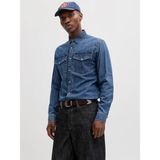 Jack & Jones Jack Jones Western Erkek Jean Gömlek 12289219 - Mavi - XL