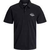 Jack & Jones Jack Jones Yazı Armalı Erkek Polo Yaka Tişört 12288118 - Siyah - 2XL