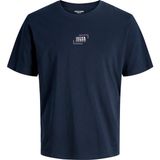 Jack & Jones Jack Jones Yazı Baskılı Erkek Bisiklet Yaka Tişört 12268415 - Lacivert - 2XL