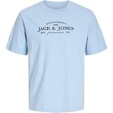 Jack & Jones Jack Jones Yazı Baskılı Yuvarlak Yaka Erkek Tişört 12298017 - Mavi - 2XL