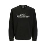 Jack & Jones Jack&Jones 12275174 JCOTABI SWEAT CREW NECK Erkek Sweatshirt Siyah, 2XL