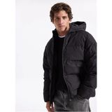 Jack & Jones Jack&jones 12278749 Jjesoho Puffer Hood Black Erkek Mont - Siyah