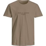 Jack & Jones Jack&jones Blaharris Crew Neck Erkek Kahverengi Yuvarlak Yaka Tişört