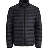 Jack & Jones Jack&Jones Bradley Light Puffer Collar Erkek Siyah Dik Yaka Mont Uzun Kol Midi Kesim