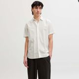 Jack & Jones Jack&jones Breeze Linen Blend Erkek Beyaz Klasik Yaka Gömlek - XL