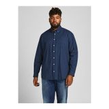 Jack & Jones Jack&jones Büyük Beden Lacivert Erkek Oxford Gömlek 12190444