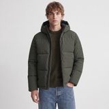 Jack & Jones Jack&jones Galaxy Puffer Erkek Yeşil Kapüşonlu Mont - XL