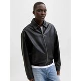 Jack & Jones Jack&Jones Jjleon Pu Bomber Erkek Ceket 12289182 - 2XL - 001-Siyah