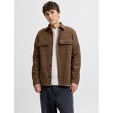 Jack & Jones Jack&jones Jprrayle Melange Solid L/s Erkek Gömlek 12286840 - Kahverengi
