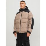 Jack & Jones Jack&Jones Kapüşonlu Puffer Vizon Erkek Mont 12239001 001 vizon