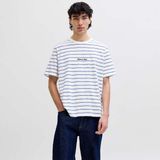 Jack & Jones Jack&jones Norrebro Stripe Erkek Beyaz Tişört - 2XL