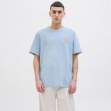 Jack & Jones Jack&Jones One Color Summer Erkek Mavi Yuvarlak Yaka Tişört