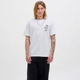 Jack & Jones Jack&Jones Relax Erkek Beyaz Bisiklet Yaka Tişört