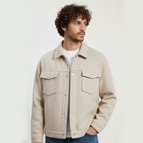 Jack & Jones Jack&Jones Ridgewood Melange Overshirt Erkek Bej Ceket - 2XL