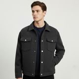 Jack & Jones Jack&Jones Ridgewood Melange Overshirt Erkek Siyah Ceket - 2XL