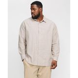 Jack & Jones Jack&jones Uzun Kol Erkek Gömlek 4XL Bej Renk Klasik Fit Günlük Stil Düz Desen